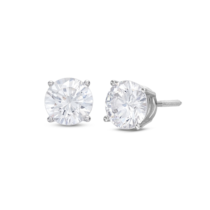 Main Image 1 of Diamond Solitaire Stud Earrings 1-1/2 ct tw Round-cut 14K White Gold (I/I2)