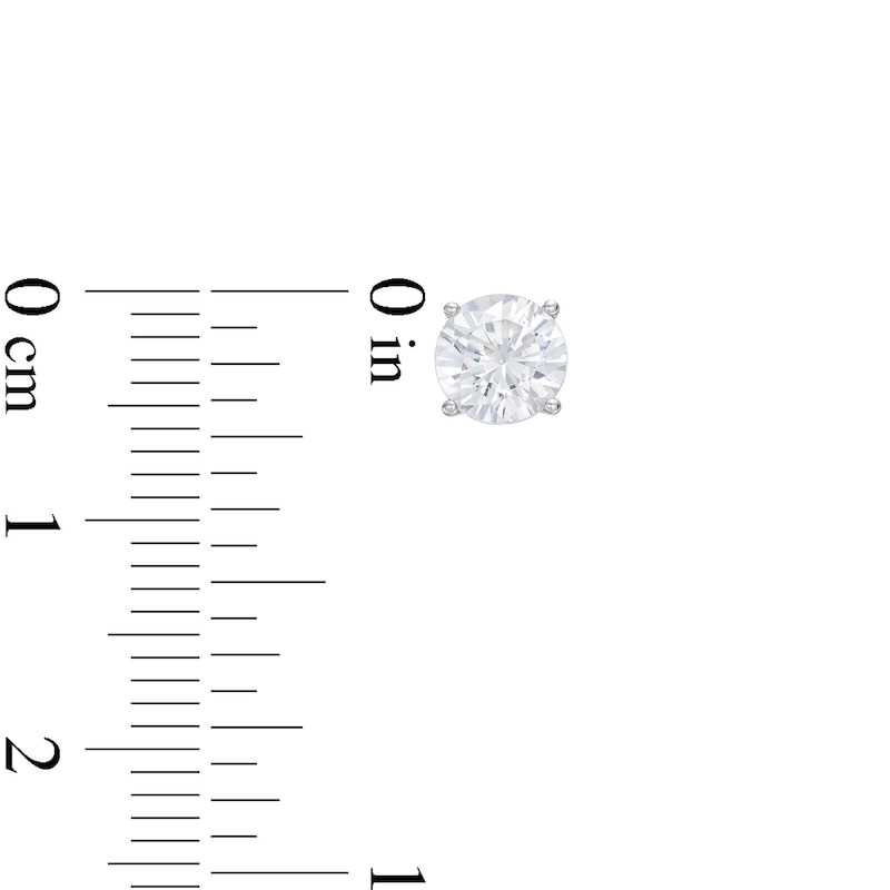 Main Image 3 of Diamond Solitaire Stud Earrings 1-1/2 ct tw Round-cut 14K White Gold (I/I2)