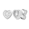 Thumbnail Image 1 of Diamond Heart-Shaped Earrings 1/10 ct tw Sterling Silver (I/I3)