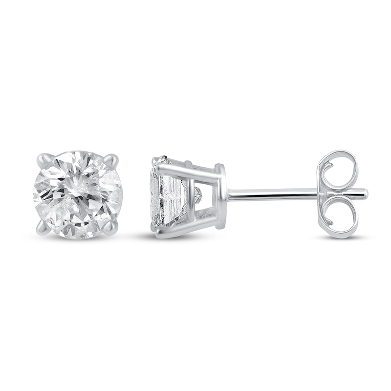 Diamond Solitaire Earrings 1/4 ct tw Sterling Silver (J/I3)