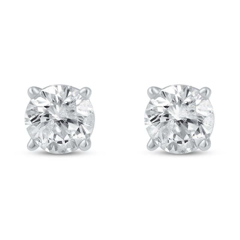 Main Image 3 of Diamond Solitaire Earrings 1/4 ct tw Sterling Silver (J/I3)