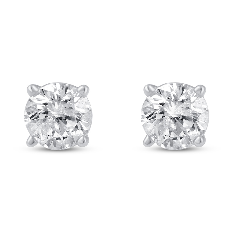 Diamond Solitaire Earrings 1/4 ct tw Sterling Silver (J/I3)