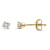 Diamond Solitaire Stud Earrings 1/4 ct tw 10K Yellow Gold