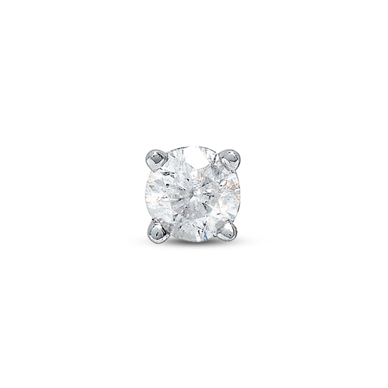 Single Stud Diamond Earring 1/4 ct tw Round-cut 14K White Gold