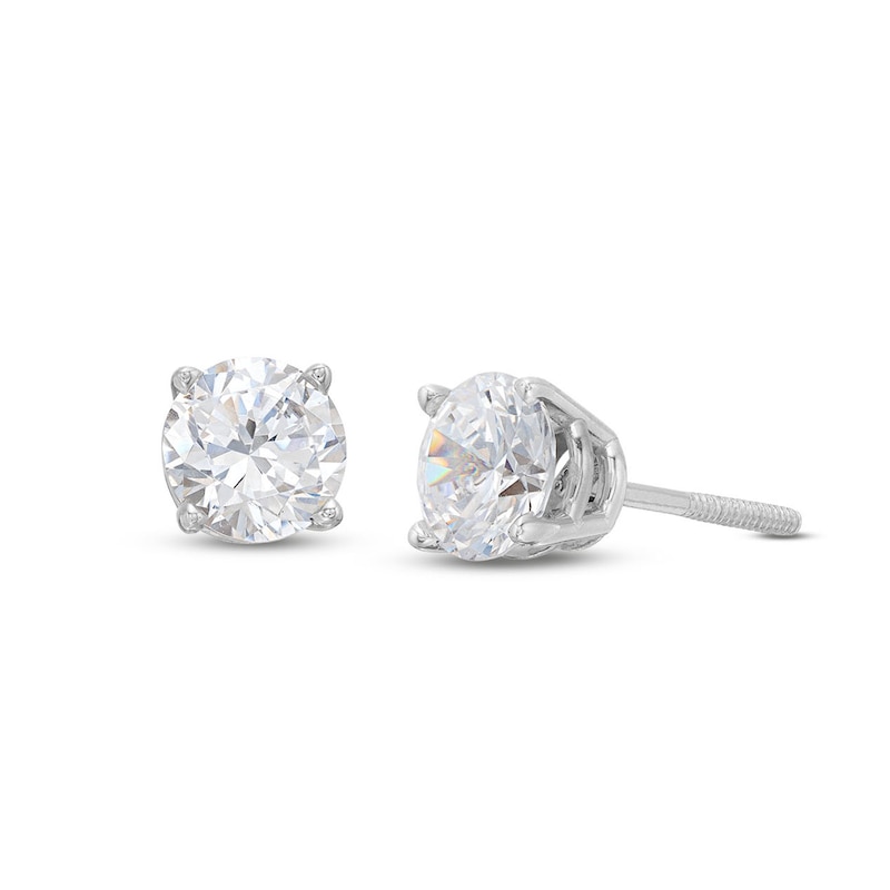 2 Ct Round Cut Diamond 14k White Gold Finish Halo Stud Earrings For Women's 