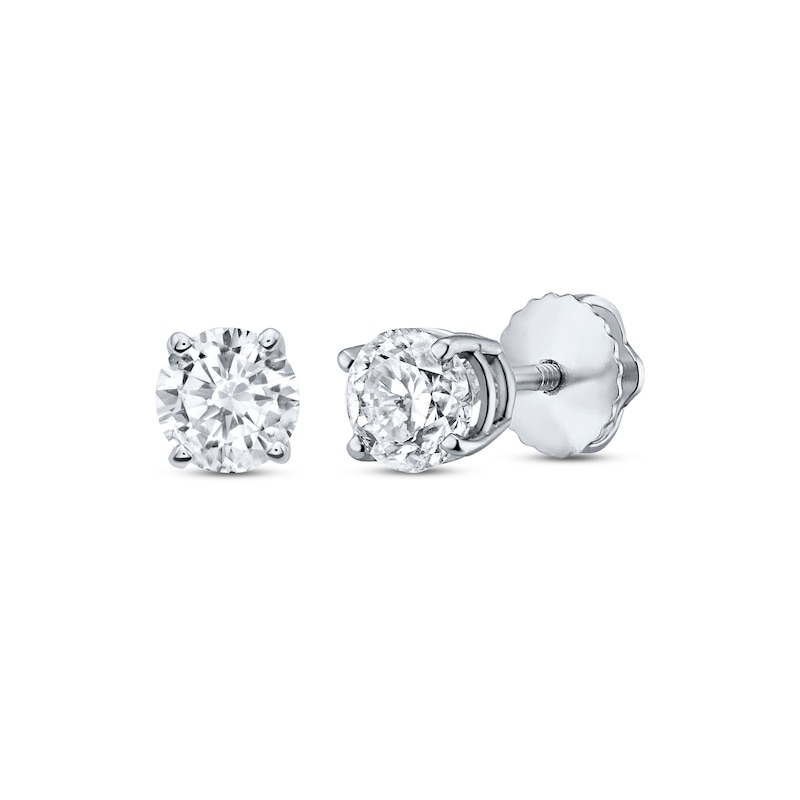 Baby/Children's 4mm Crystal Round Screw Back Earrings in Sterling Silver