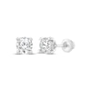 Solitaire Earrings 3/4 ct tw Diamonds 14K White Gold