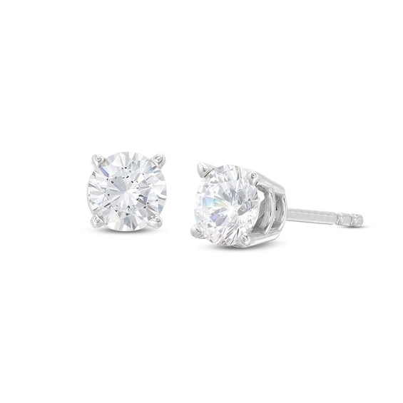Diamond Solitaire Earrings 3/4 ct tw Round-Cut 14K White Gold (J/I3)