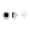 Thumbnail Image 1 of Black & White Diamond Earrings 1/2 ct tw 10K White Gold