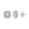 Thumbnail Image 0 of Diamond Stud Earrings 1/2 ct tw Princess & Round-cut 10K White Gold (J/I3)