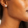 Thumbnail Image 2 of Diamond Stud Earrings 1/2 ct tw Princess & Round-cut 10K White Gold (J/I3)