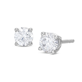 Round-Cut Diamond Solitaire Stud Earrings 1/2 ct tw 14K White Gold (I/I2)
