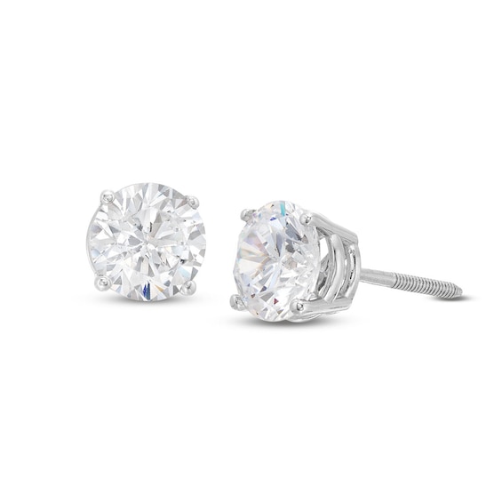 Kay Diamond Solitaire Stud Earrings 2 ct tw Round-cut 14K White Gold