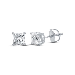 Diamond Earrings 1-1/4 ct tw Princess-cut 14K White Gold (I/I2)