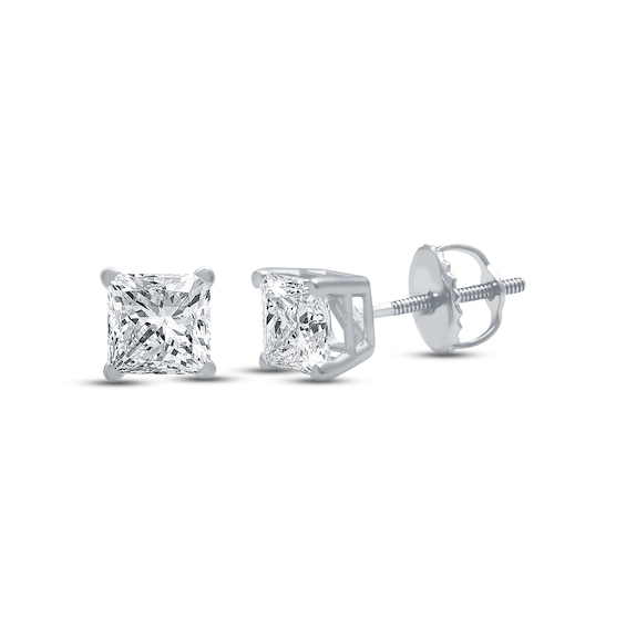 Diamond Earrings 1-1/4 ct tw Princess-cut 14K White Gold (I/I2)