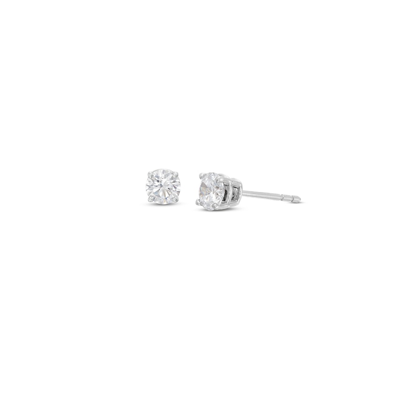 Main Image 1 of Diamond Solitaire Stud Earrings 5/8 ct tw Round-Cut 14K White Gold (J/I3)