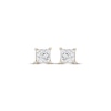 Thumbnail Image 2 of Diamond Solitaire Stud Earrings 3/8 ct tw Princess-cut 14K Yellow Gold (J/I3)
