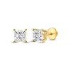 Diamond Solitaire Stud Earrings 1-1/5 ct tw Princess-cut 14K Yellow Gold