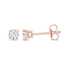 Thumbnail Image 3 of Diamond Solitaire Stud Earrings 3/8 ct tw Round-cut 14K Rose Gold (J/I3)