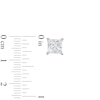Thumbnail Image 3 of KAY Lab-Grown Diamonds Princess-Cut Solitaire Stud Earrings 2 ct tw 14K White Gold (F/VS2)