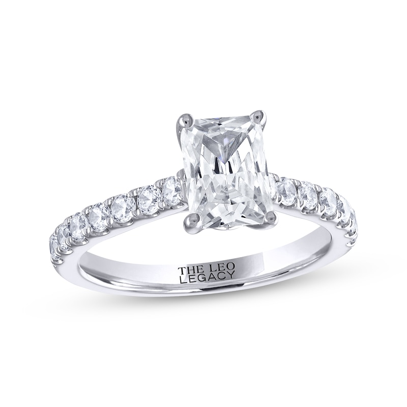 THE LEO Legacy Lab-Created Diamond Emerald-Cut Engagement Ring 1-7/8 ct tw 14K White Gold