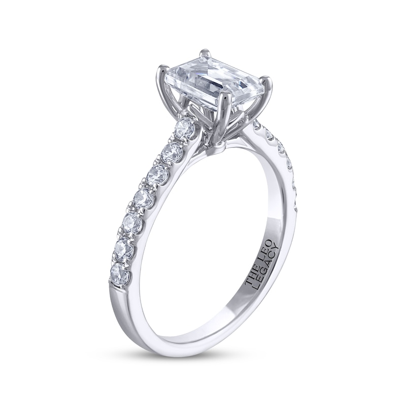 Main Image 2 of THE LEO Legacy Lab-Grown Diamond Emerald-Cut Engagement Ring 1-7/8 ct tw 14K White Gold