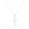 Thumbnail Image 1 of KAY Lab-Grown Diamonds Cross Necklace 1 ct tw 14K White Gold 18&quot;