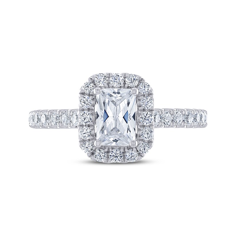 Main Image 3 of THE LEO Legacy Lab-Grown Diamond Emerald-Cut Engagement Ring 1-3/8 ct tw 14K White Gold