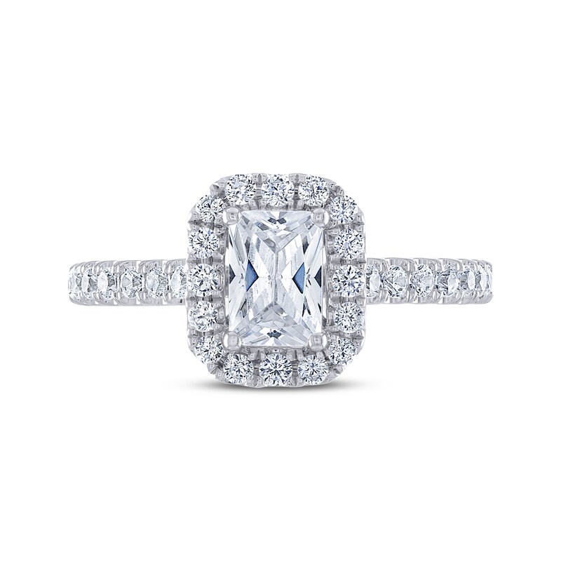 THE LEO Legacy Lab-Created Diamond Emerald-Cut Engagement Ring 1-3/8 ct tw 14K White Gold