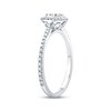 Thumbnail Image 2 of Multi-Diamond Pear-Shaped Halo Promise Ring 1/4 ct tw 10K White Gold