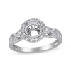 Thumbnail Image 1 of Round & Baguette-Cut Diamond Ring Setting 5/8 ct tw 14K White Gold