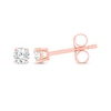 Thumbnail Image 3 of Round-Cut Diamond Solitaire Stud Earrings 1/10 ct tw 14K Rose Gold (I/I2)