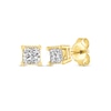 Thumbnail Image 1 of Princess-Cut Diamond Solitaire Stud Earrings 1/4 ct tw 14K Yellow Gold (I/I2)