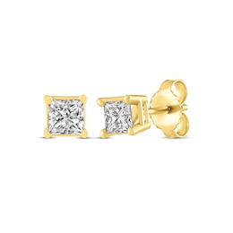 Princess-Cut Diamond Solitaire Stud Earrings 1/4 ct tw 14K Yellow Gold (I/I2)
