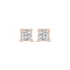 Thumbnail Image 2 of Princess-Cut Diamond Solitaire Stud Earrings 1/4 ct tw 14K Rose Gold (I/I2)