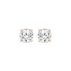 Thumbnail Image 2 of Round-Cut Diamond Solitaire Stud Earrings 1/2 ct tw 14K Rose Gold (I/I2)