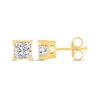 Thumbnail Image 3 of Princess-Cut Diamond Solitaire Stud Earrings 1/2 ct tw 14K Yellow Gold (I/I2)