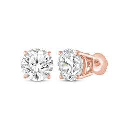 Round-Cut Diamond Solitaire Stud Earrings 1 ct tw 14K Rose Gold (I/I2)