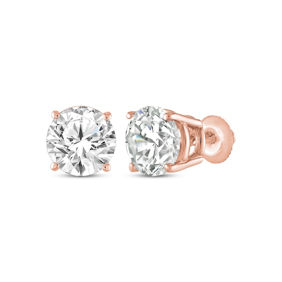 Round-Cut Diamond Solitaire Stud Earrings 1 ct tw 14K Rose Gold (I/I2)
