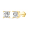 Thumbnail Image 1 of Princess-Cut Diamond Solitaire Stud Earrings 1 ct tw 14K Yellow Gold (I/I2)