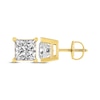 Thumbnail Image 3 of Princess-Cut Diamond Solitaire Stud Earrings 1 ct tw 14K Yellow Gold (I/I2)