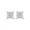 Thumbnail Image 2 of Princess-Cut Diamond Solitaire Stud Earrings 1 ct tw 14K Rose Gold (I/I2)