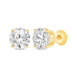 Round-Cut Diamond Solitaire Stud Earrings 1-1/2 ct tw 14K Yellow Gold (I/I2)