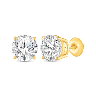 1/2ct Diamond Stud Earrings Solid 14K Yellow or White Gold Screw Back –  Bliss Diamond