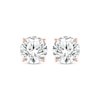 Thumbnail Image 2 of Round-Cut Diamond Solitaire Stud Earrings 1-1/2 ct tw 14K Rose Gold (I/I2)