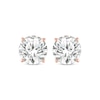 Thumbnail Image 2 of Round-Cut Diamond Solitaire Stud Earrings 2 ct tw 14K Rose Gold (I/I2)