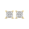 Thumbnail Image 2 of Princess-Cut Diamond Solitaire Stud Earrings 2 ct tw 14K Yellow Gold (I/I2)
