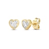 Thumbnail Image 0 of Radiant Reflections Diamond Solitaire Heart Stud Earrings 1/8 ct tw 10K Yellow Gold (J/I3)