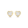 Thumbnail Image 2 of Radiant Reflections Diamond Solitaire Heart Stud Earrings 1/8 ct tw 10K Yellow Gold (J/I3)