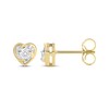 Thumbnail Image 3 of Radiant Reflections Diamond Solitaire Heart Stud Earrings 1/8 ct tw 10K Yellow Gold (J/I3)